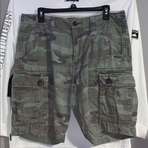 American Eagle camo cargo shorts